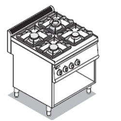 Плита газовая 4-х конфорочная, с нейтральным шкафом