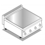 Плита электрическая со сплошной поверхностью, 4 зоны, настольная серия TECNO70
