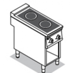 Плита индукционная  2-хконфорочная с открытым шкафом