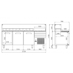 Стол холодильный (+2..+8) пиццерийный, 3-дверный, Econom line