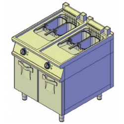 Фритюрница электрическая, две ёмкости (18+18 л) со шкафом